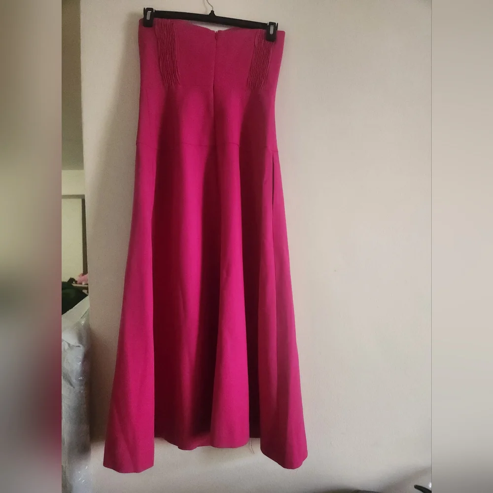 Zara bustier midi dress fuschia/pink Size S & M. BNWT - Picture 4 of 10